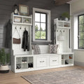 Entryway Hall Tree with Shoe Storage Bench and Coat Hooks