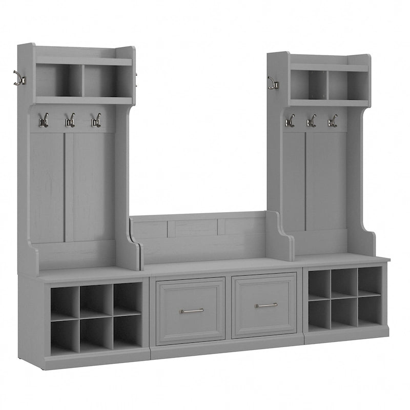 Entryway Hall Tree with Shoe Storage Bench and Coat Hooks