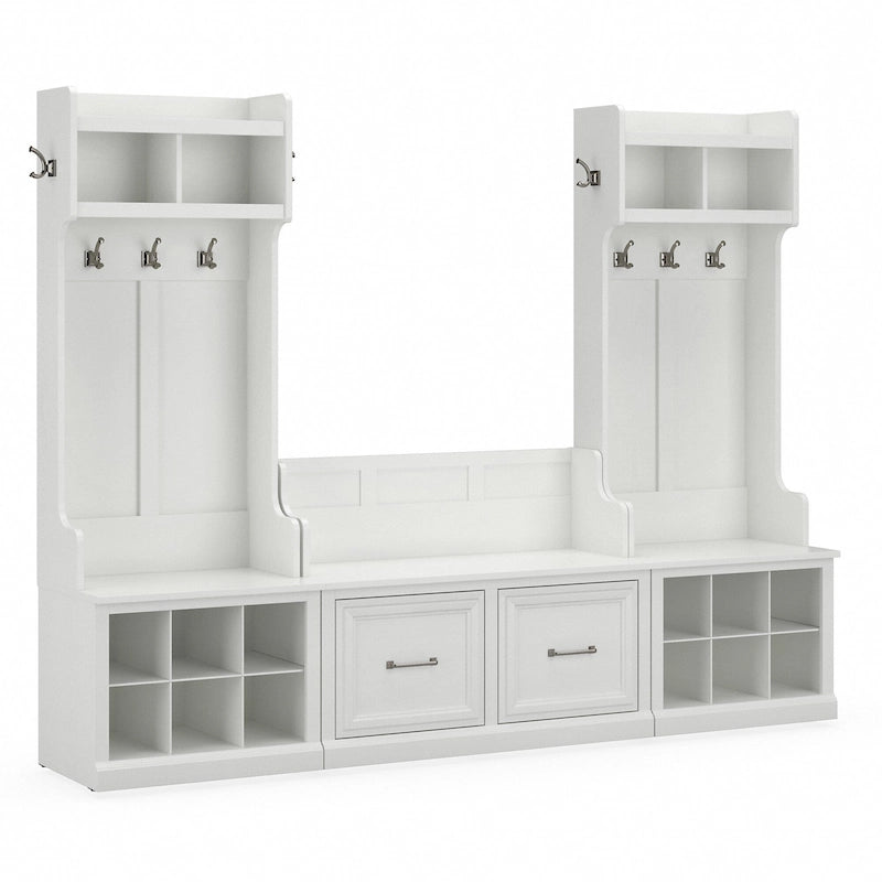 Entryway Hall Tree with Shoe Storage Bench and Coat Hooks