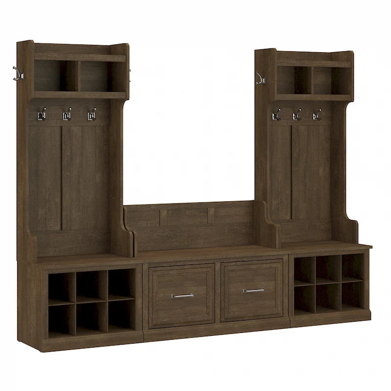 Entryway Hall Tree with Shoe Storage Bench and Coat Hooks