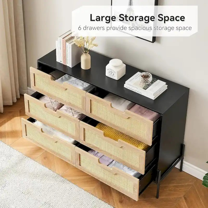 Natural Rattan Dresser