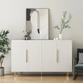 Buffet Cabinet with Fluted Doors, Wood Sideboard
