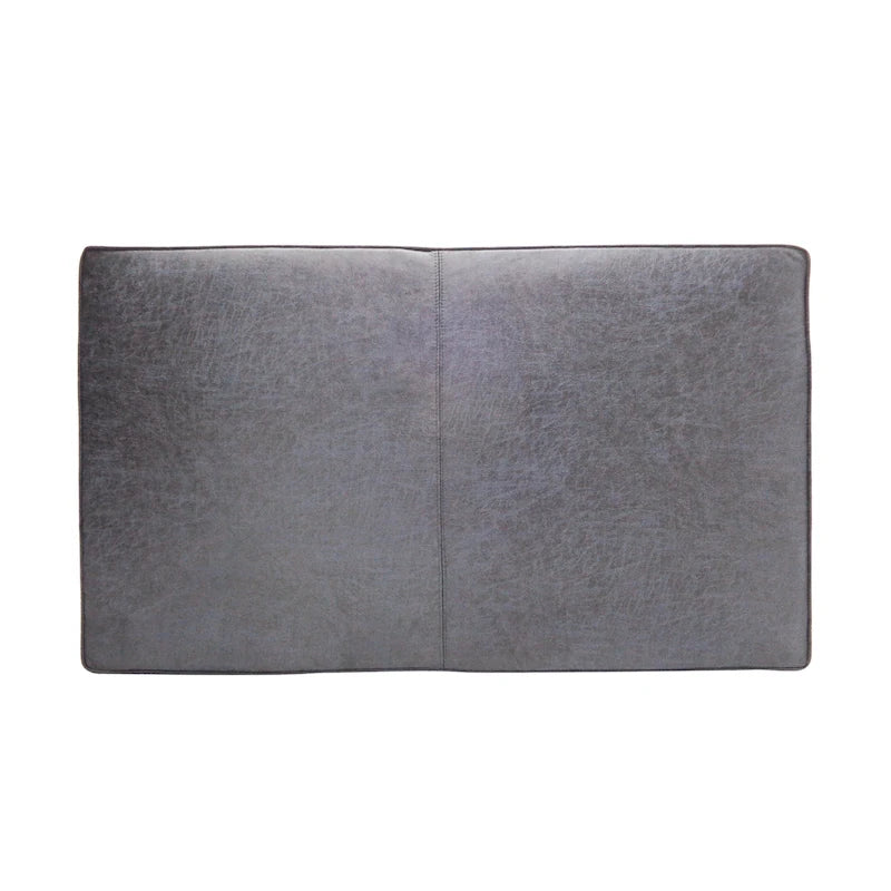 Modern Microfiber Cocktail Ottoman with Wood Frame
