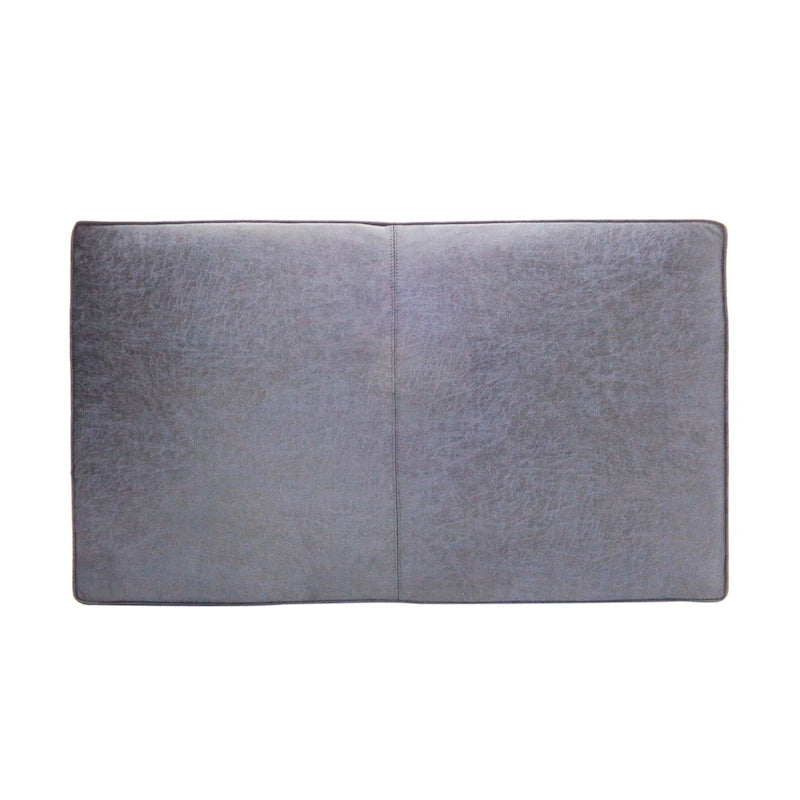 Modern Microfiber Cocktail Ottoman with Wood Frame