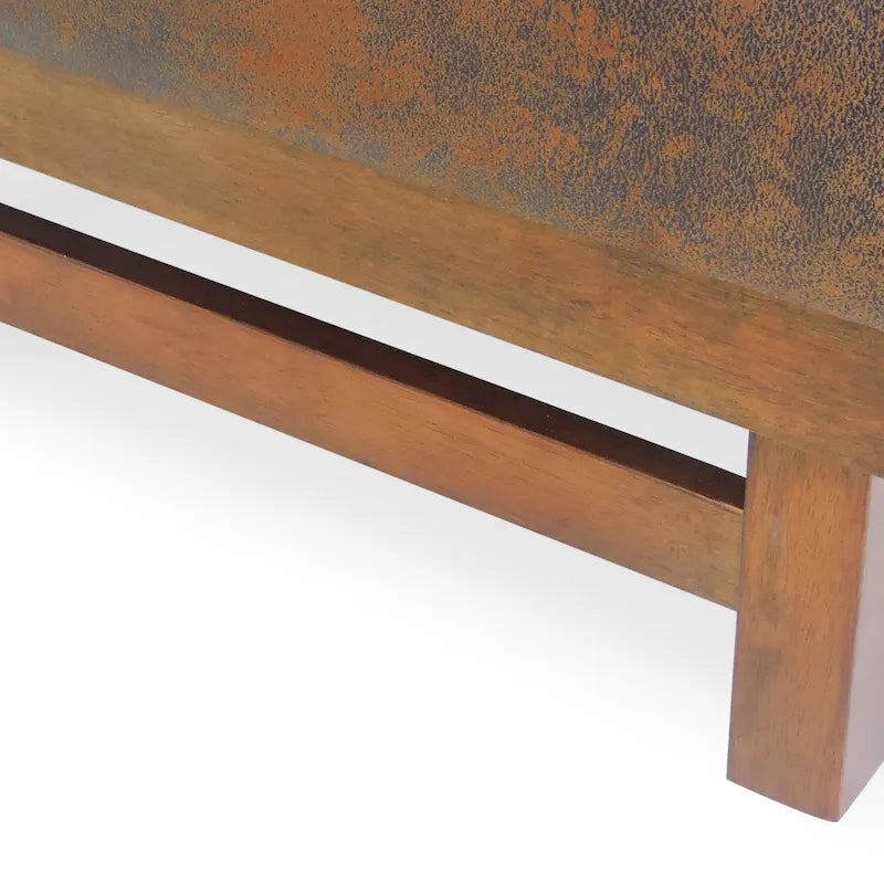 Modern Microfiber Cocktail Ottoman with Wood Frame