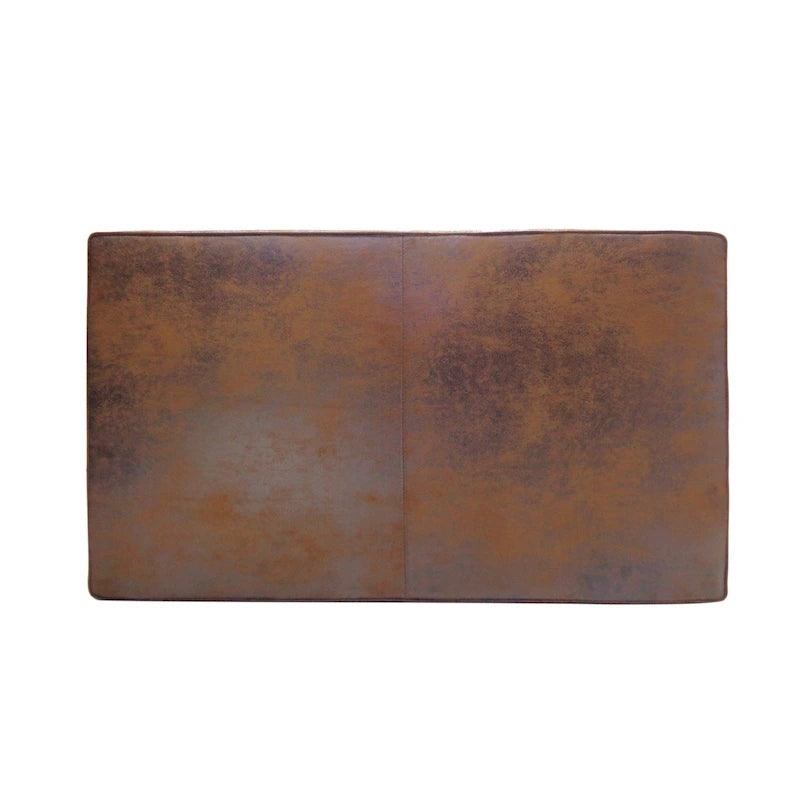 Modern Microfiber Cocktail Ottoman with Wood Frame