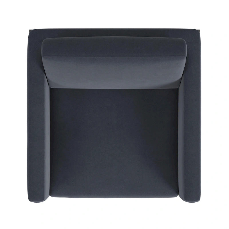 Modern Upholstered Club Chair with Metal Frame