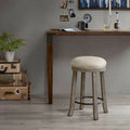 360 Swivel Counter Stool, Upholstered Foam Seat with Wood Frame