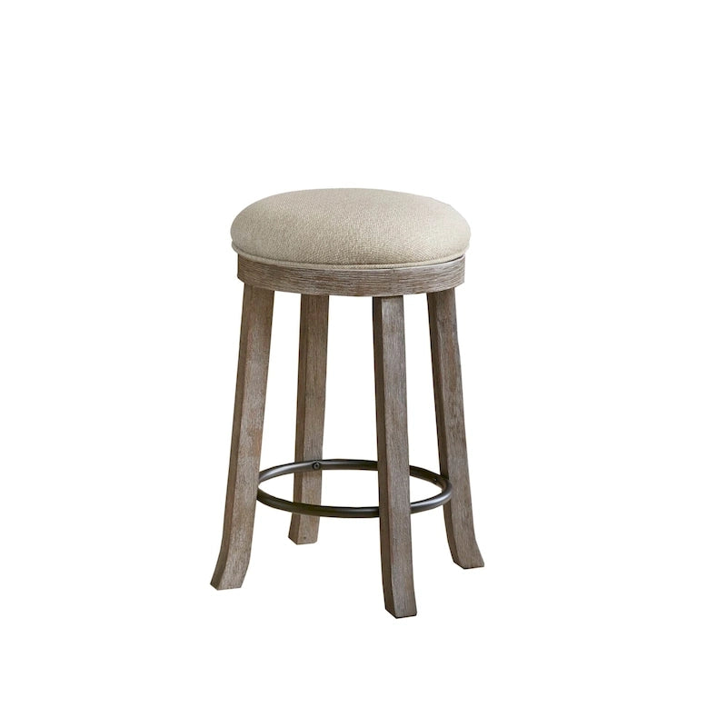 360 Swivel Counter Stool, Upholstered Foam Seat with Wood Frame