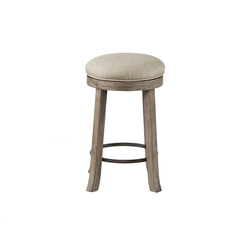 360 Swivel Counter Stool, Upholstered Foam Seat with Wood Frame