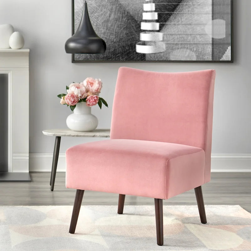 Mid-Century Modern Geometric Upholstered Accent Chair