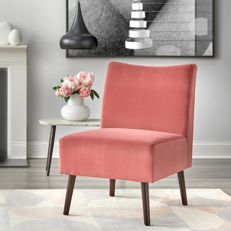 Mid-Century Modern Geometric Upholstered Accent Chair
