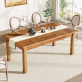 70.86-Inch Wood Dining Table for 6-8 People, Solid Wood Legs