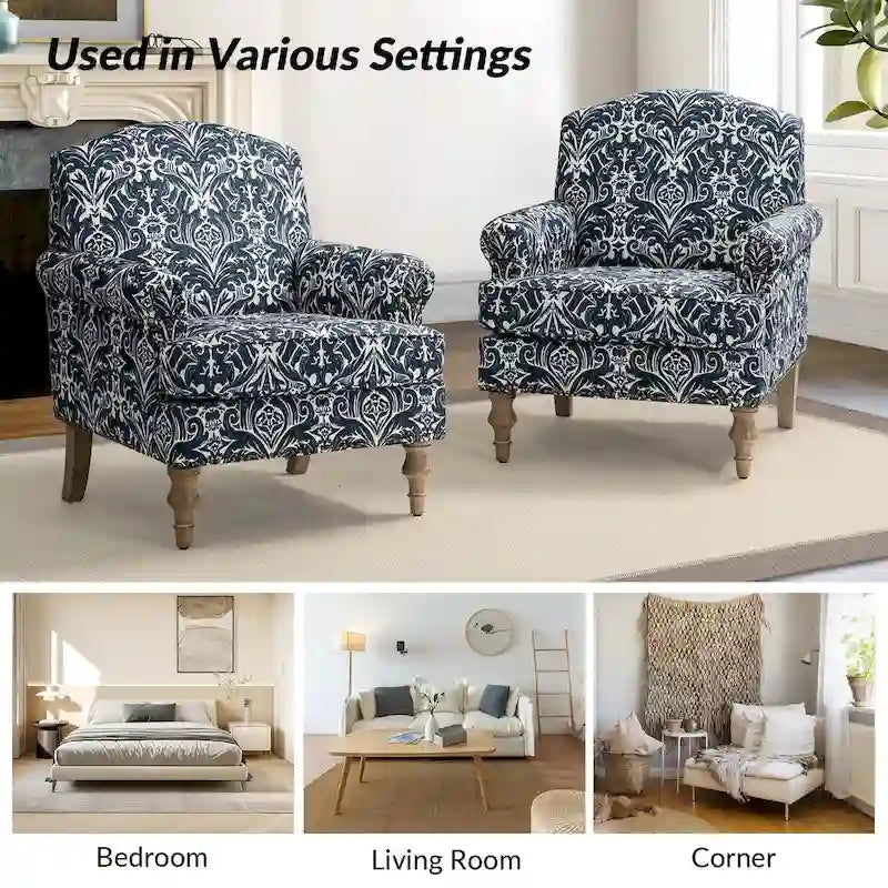 Farmhouse Nailhead Armchair with Rolled Arms