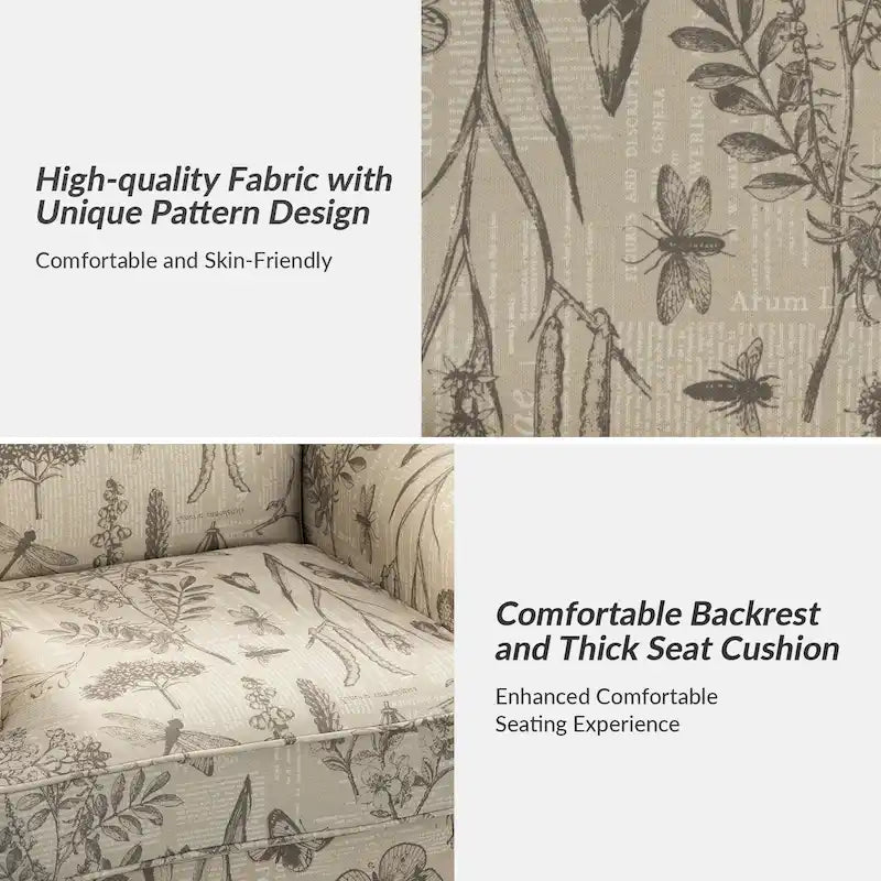 Farmhouse Nailhead Armchair with Rolled Arms