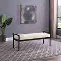 Modern Metal Upholstered Bench