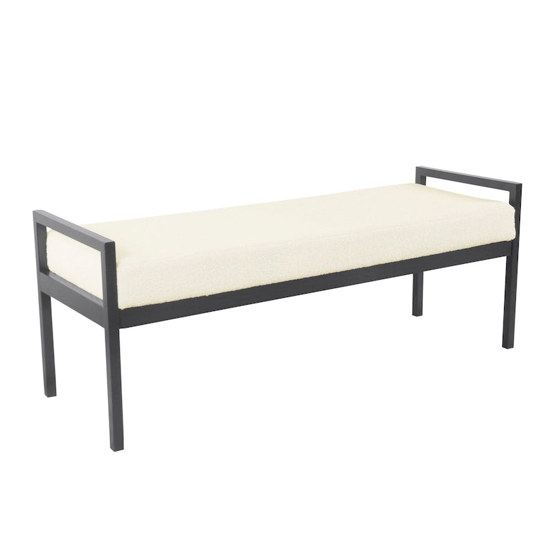 Modern Metal Upholstered Bench