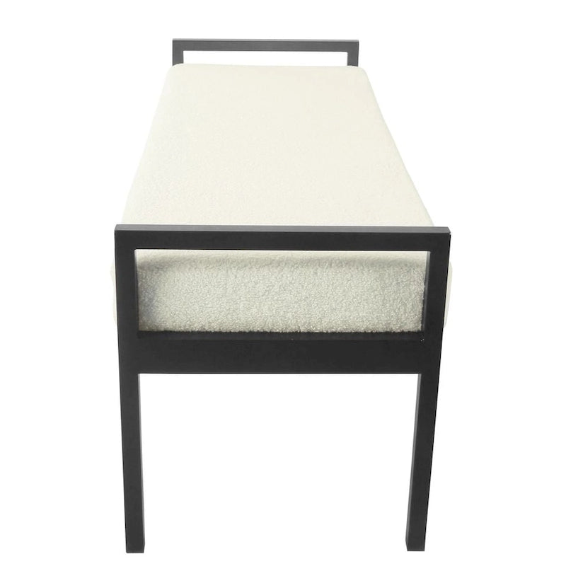 Modern Metal Upholstered Bench