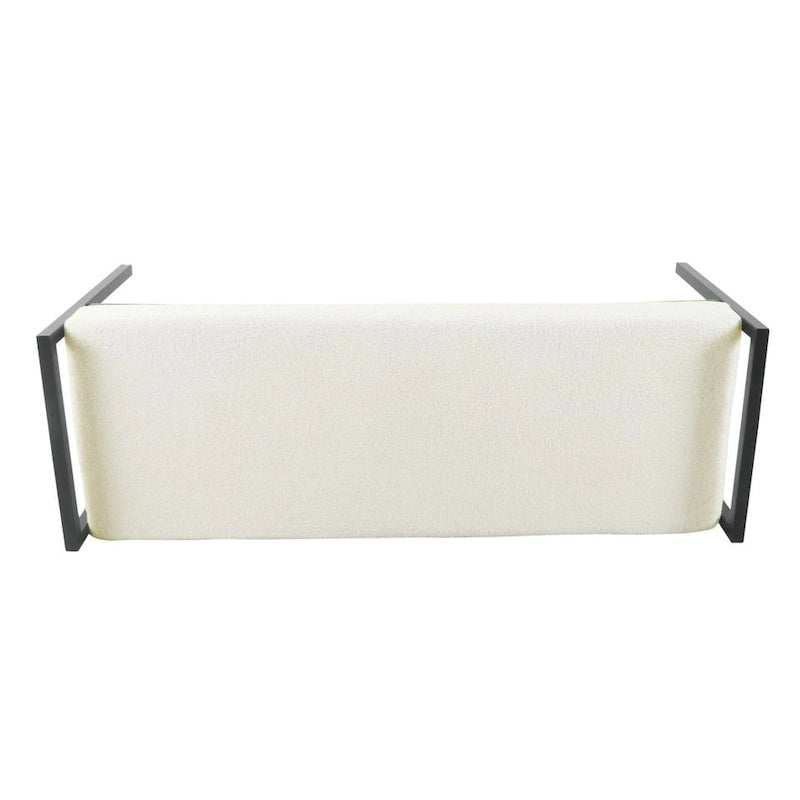 Modern Metal Upholstered Bench