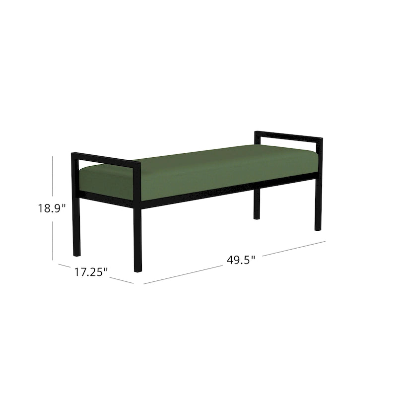 Modern Metal Upholstered Bench
