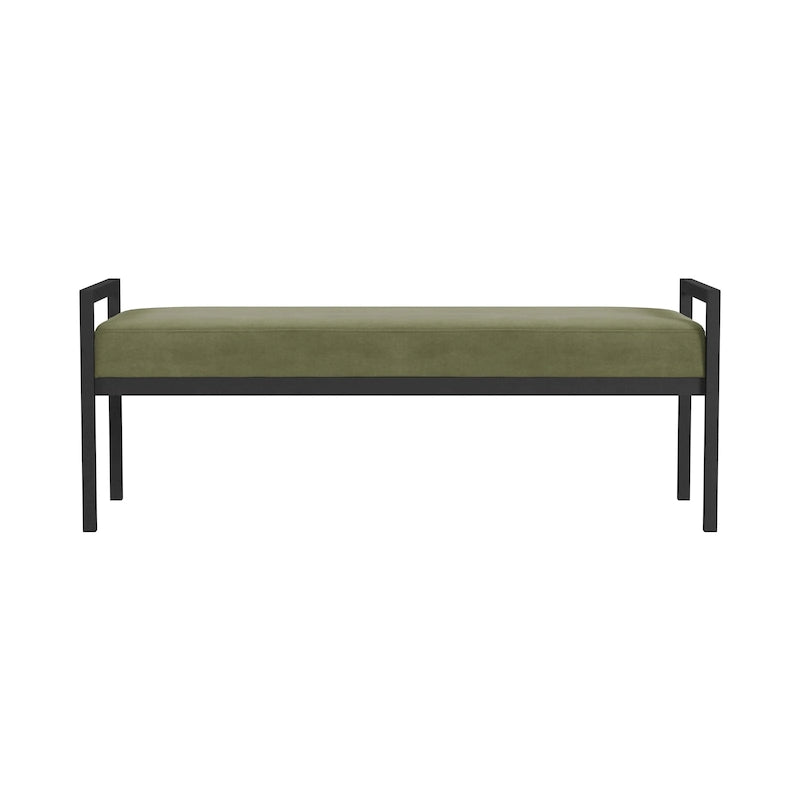 Modern Metal Upholstered Bench