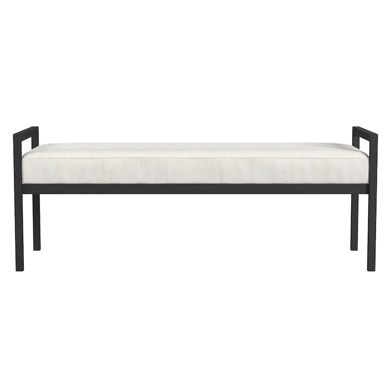 Modern Metal Upholstered Bench