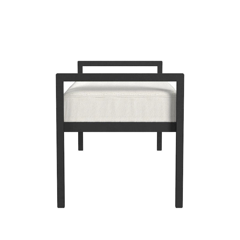 Modern Metal Upholstered Bench