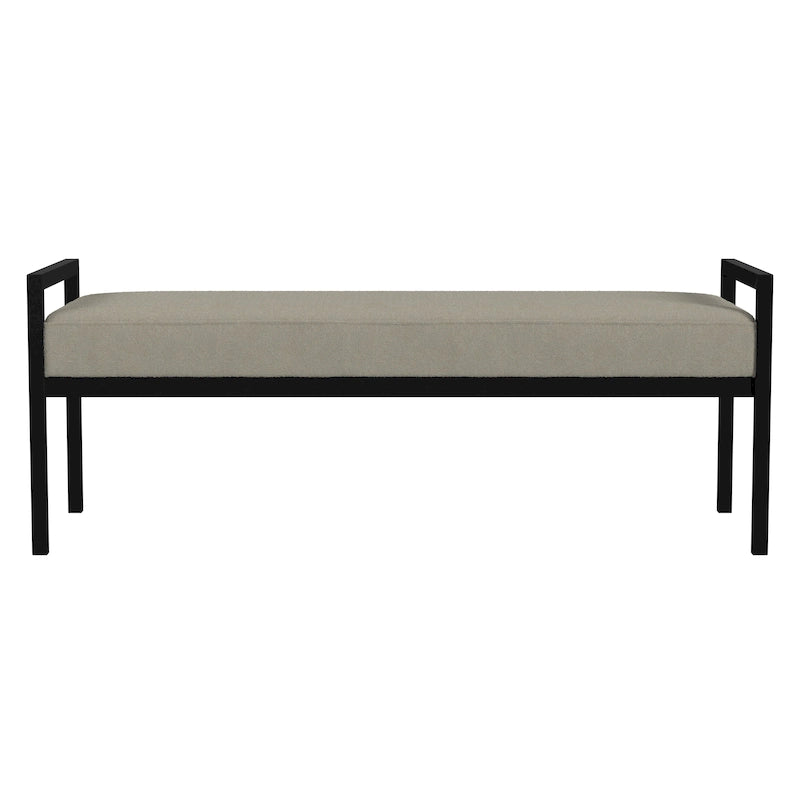 Modern Metal Upholstered Bench