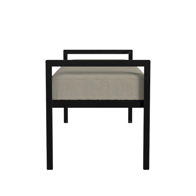 Modern Metal Upholstered Bench