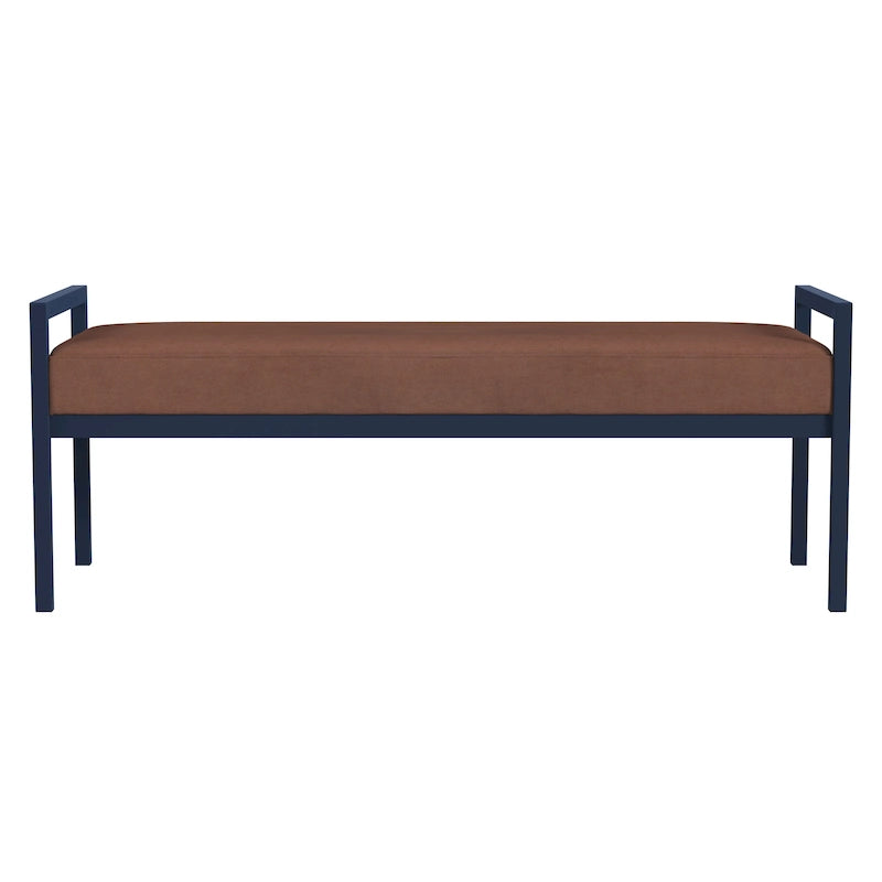 Modern Metal Upholstered Bench