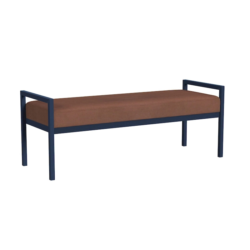 Modern Metal Upholstered Bench
