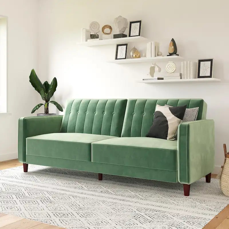 Tufted Velvet Transitional Futon