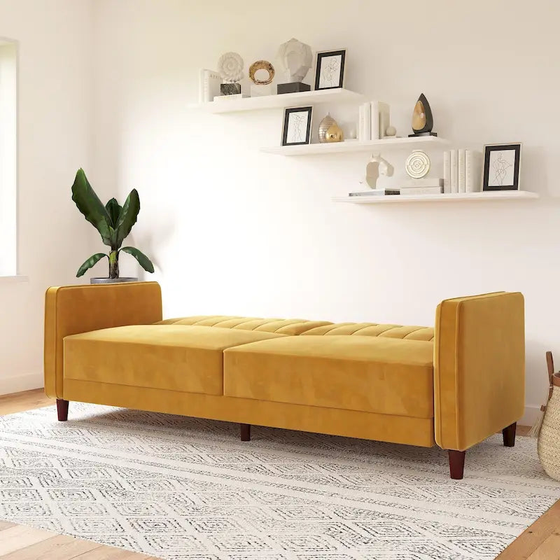 Tufted Velvet Transitional Futon