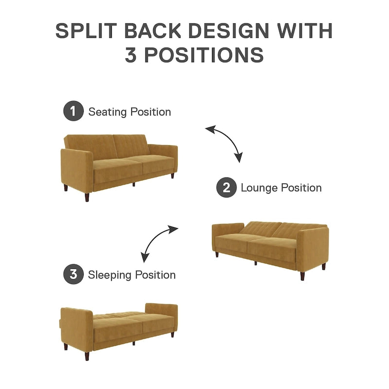 Tufted Velvet Transitional Futon