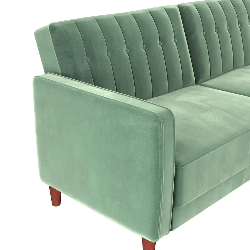 Tufted Velvet Transitional Futon