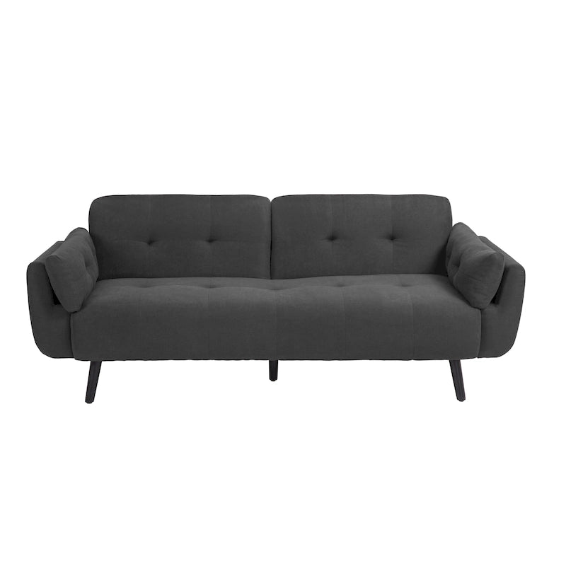 Modern Adjustable Backrest Convertible Futon Sleeper Couch