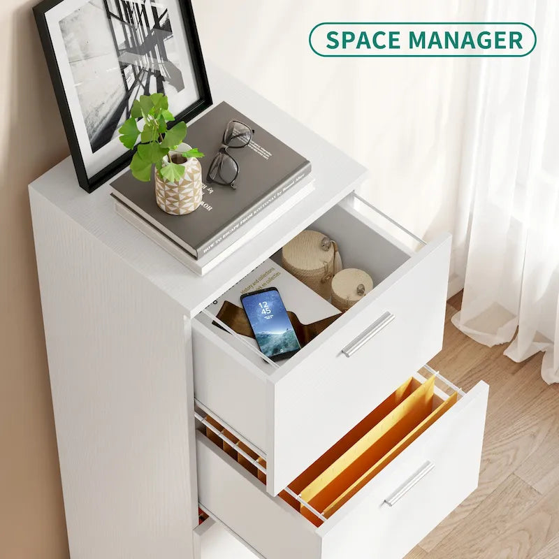 51 Inch 4 Drawer Lockable Vertical File Cabinet for Home Office