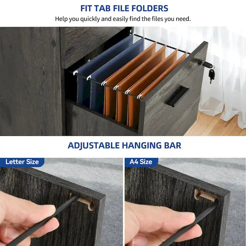 51 Inch 4 Drawer Lockable Vertical File Cabinet for Home Office