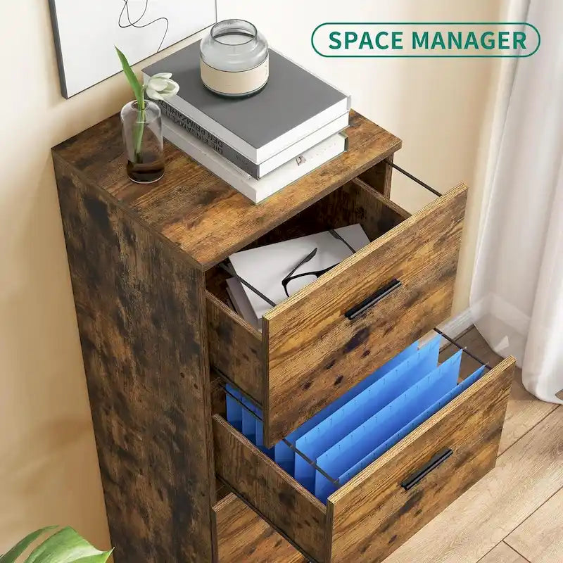 51 Inch 4 Drawer Lockable Vertical File Cabinet for Home Office
