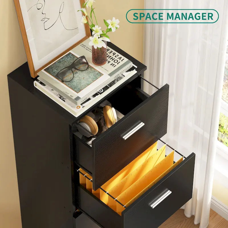 51 Inch 4 Drawer Lockable Vertical File Cabinet for Home Office