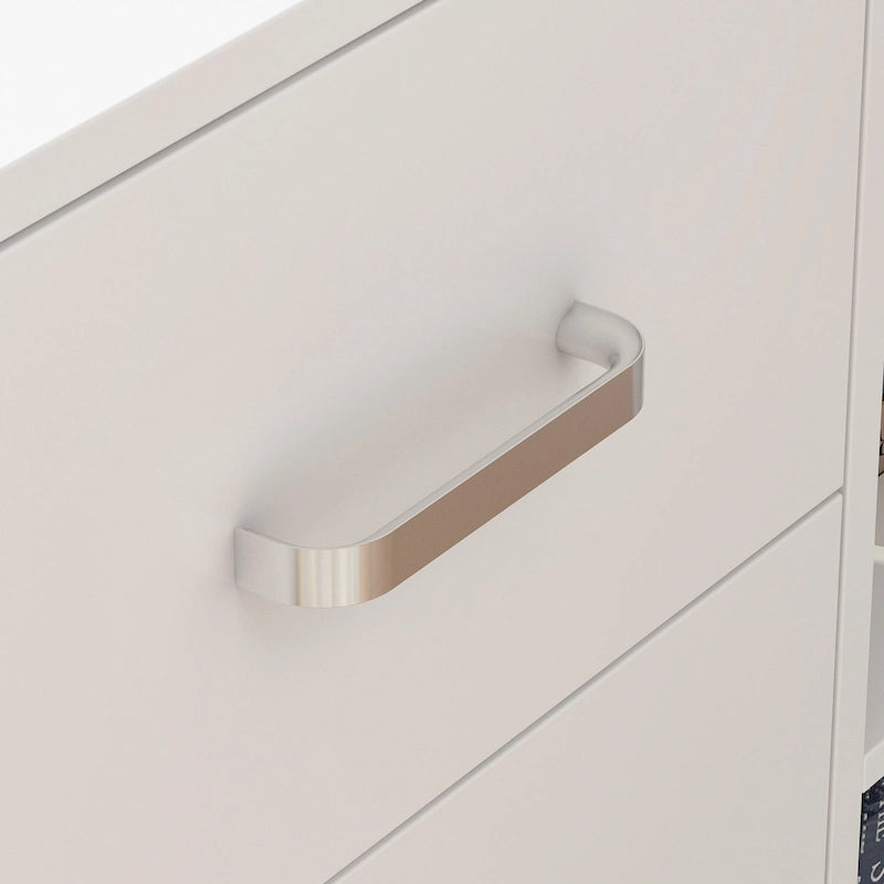 Reversible L-Shaped Home Office Computer Desk with Storage, White