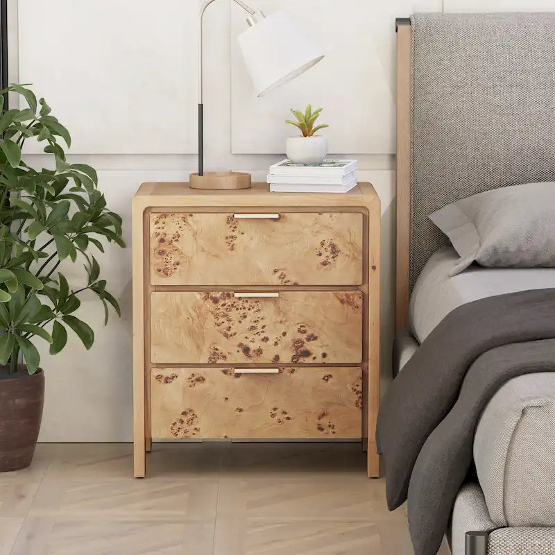 Fully-Assembled Farmhouse Nightstand, Rustic Distressed Wood Chest
