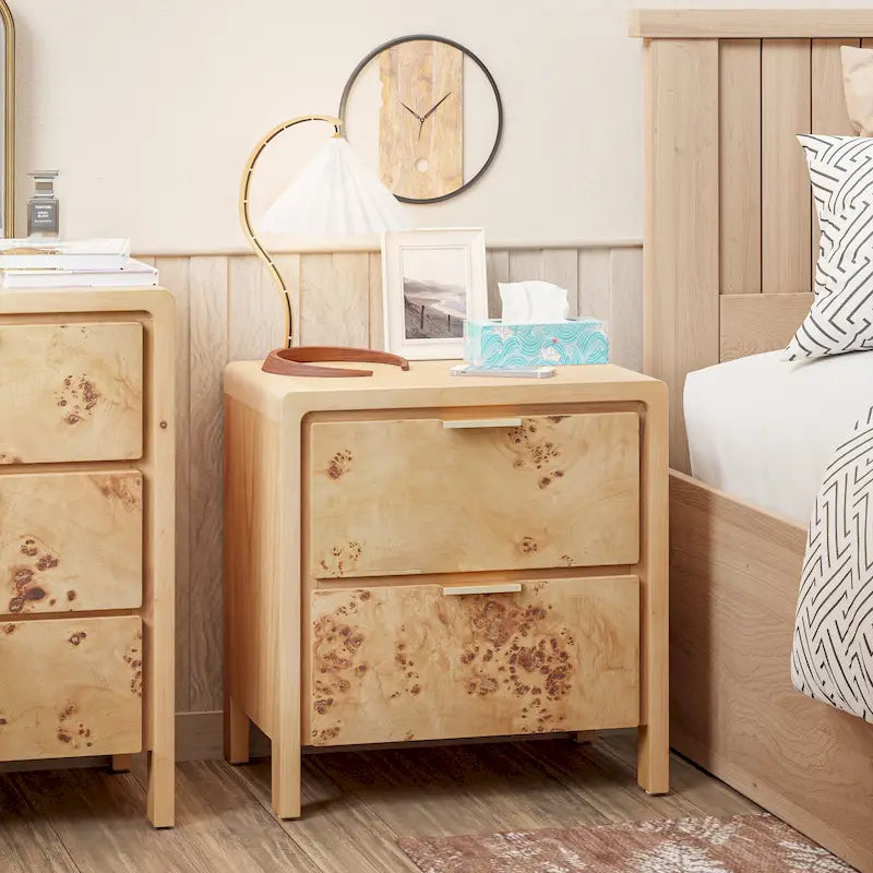 Fully-Assembled Farmhouse Nightstand, Rustic Distressed Wood Chest