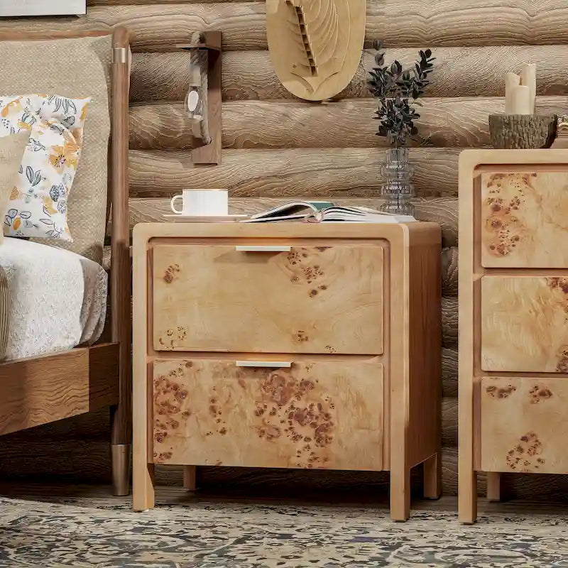 Fully-Assembled Farmhouse Nightstand, Rustic Distressed Wood Chest