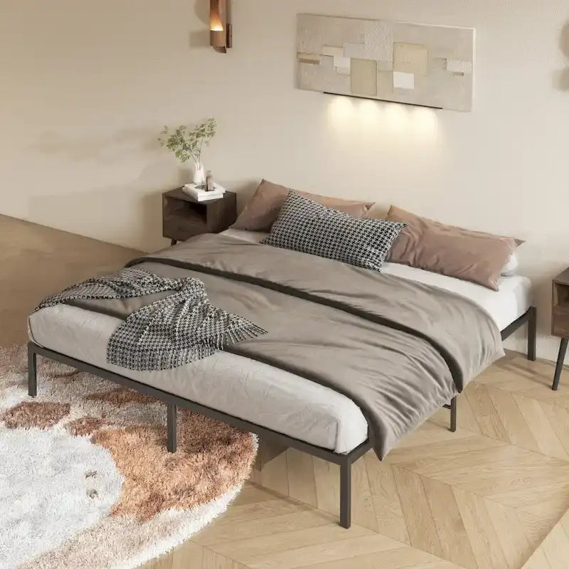 King Size Metal Platform Bed Frame
