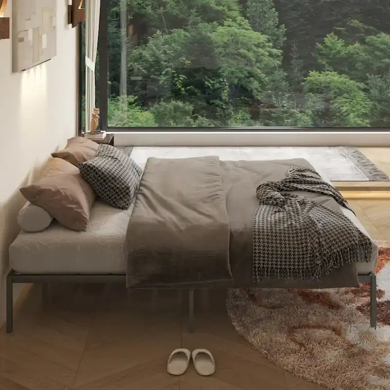 King Size Metal Platform Bed Frame