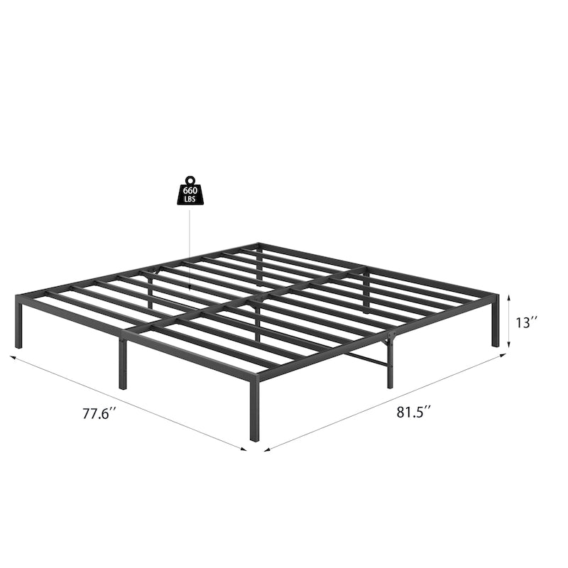 King Size Metal Platform Bed Frame