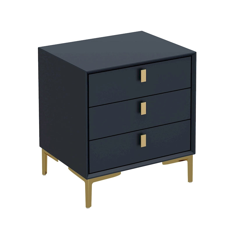 3-Drawer Mid-Century Modern Nightstand End Table