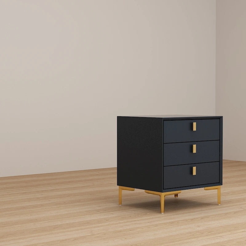 3-Drawer Mid-Century Modern Nightstand End Table