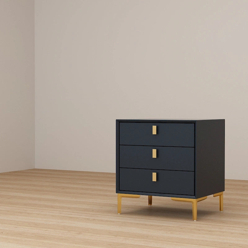 3-Drawer Mid-Century Modern Nightstand End Table